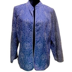 18P Alfred Dunner reversible jacket cardigan quilted